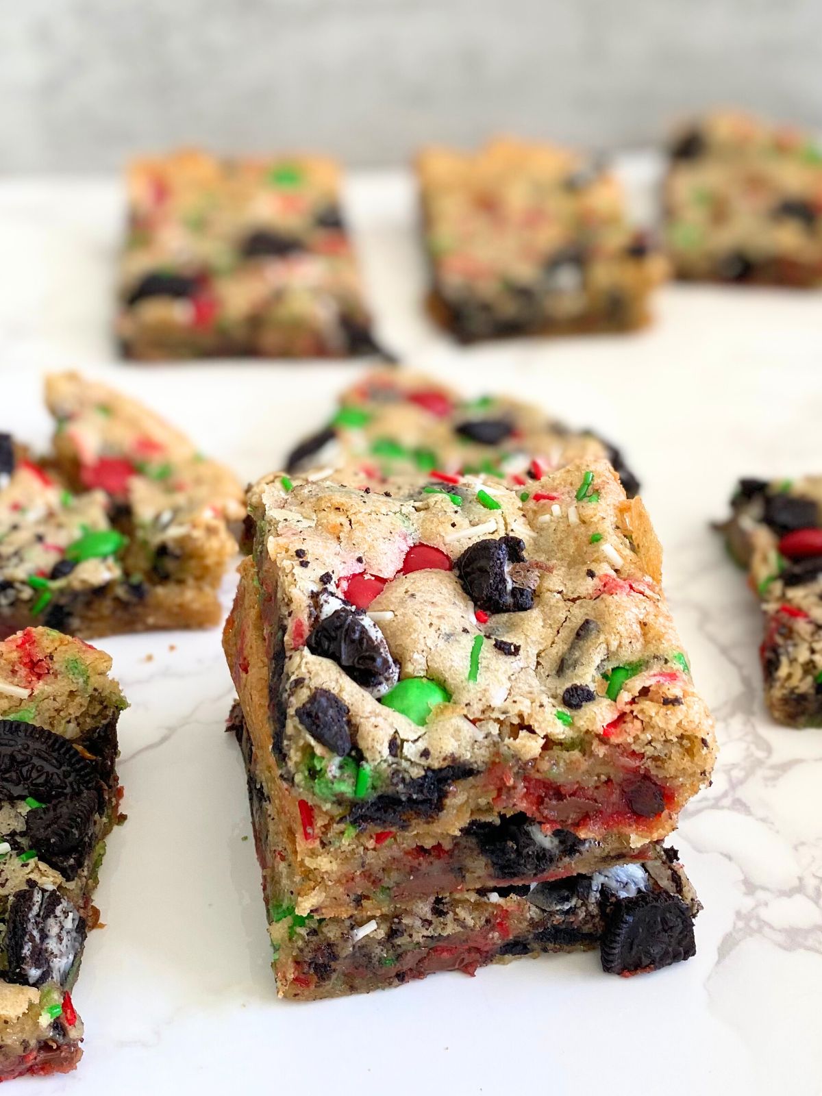 Christmas blondies