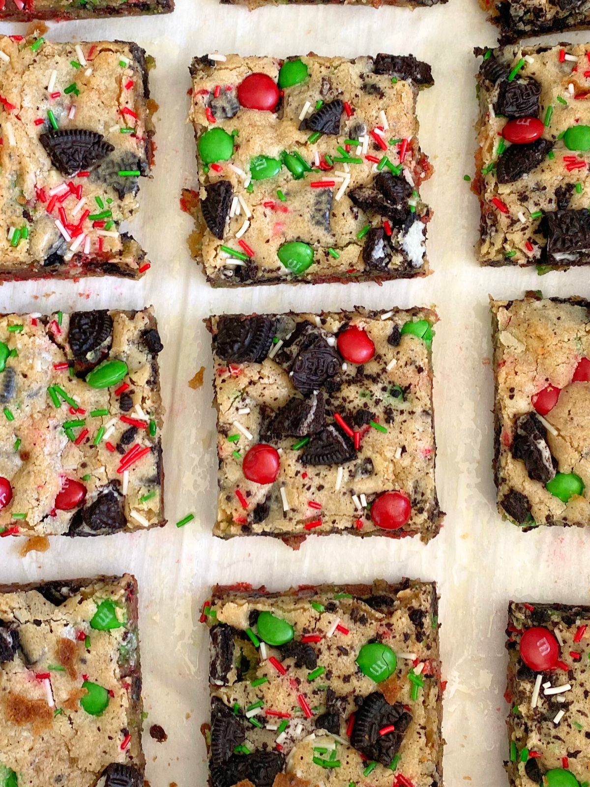 Christmas blondies
