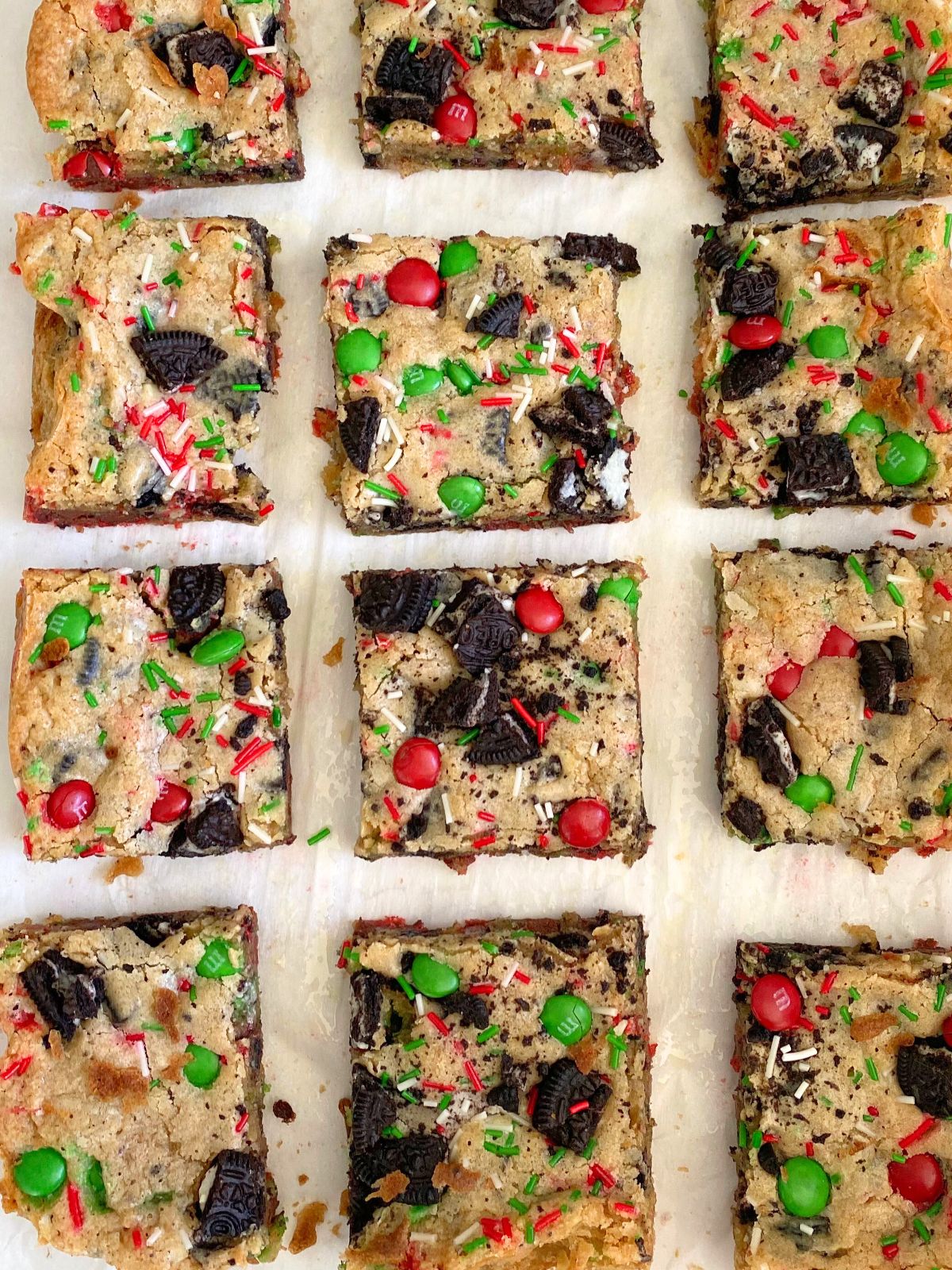 Christmas blondies