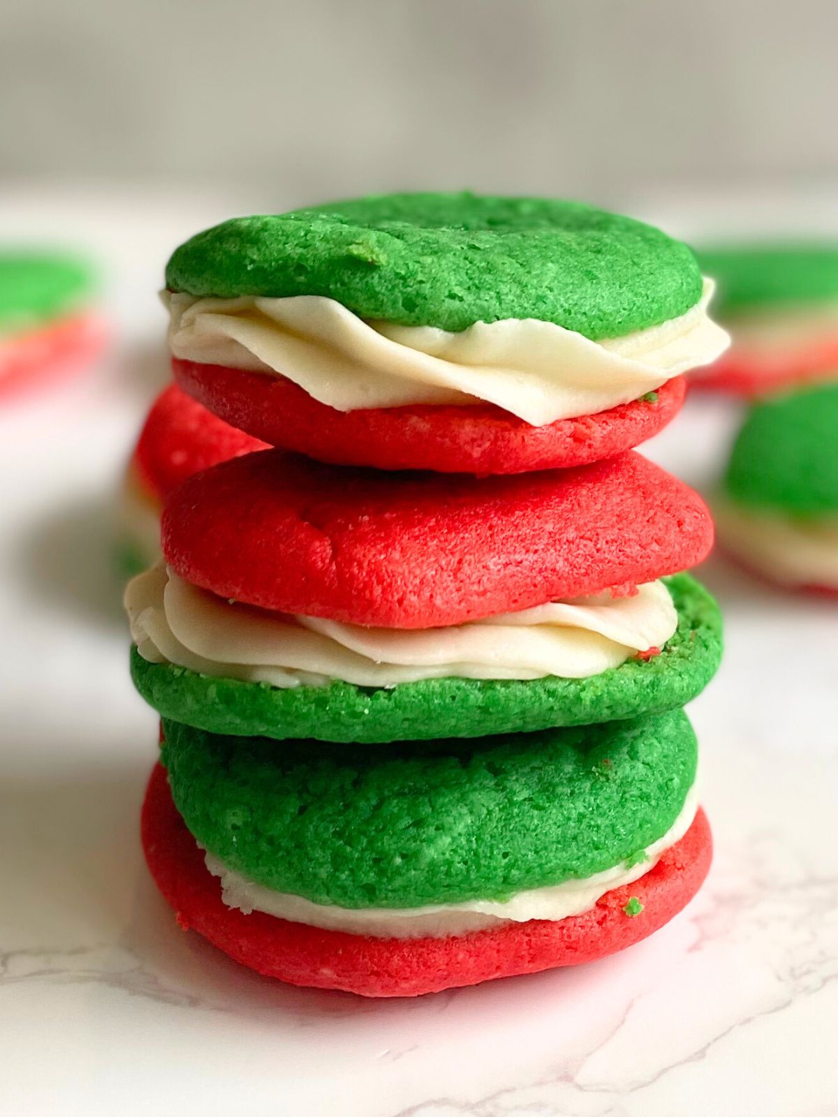 Christmas cake mix whoopie pies