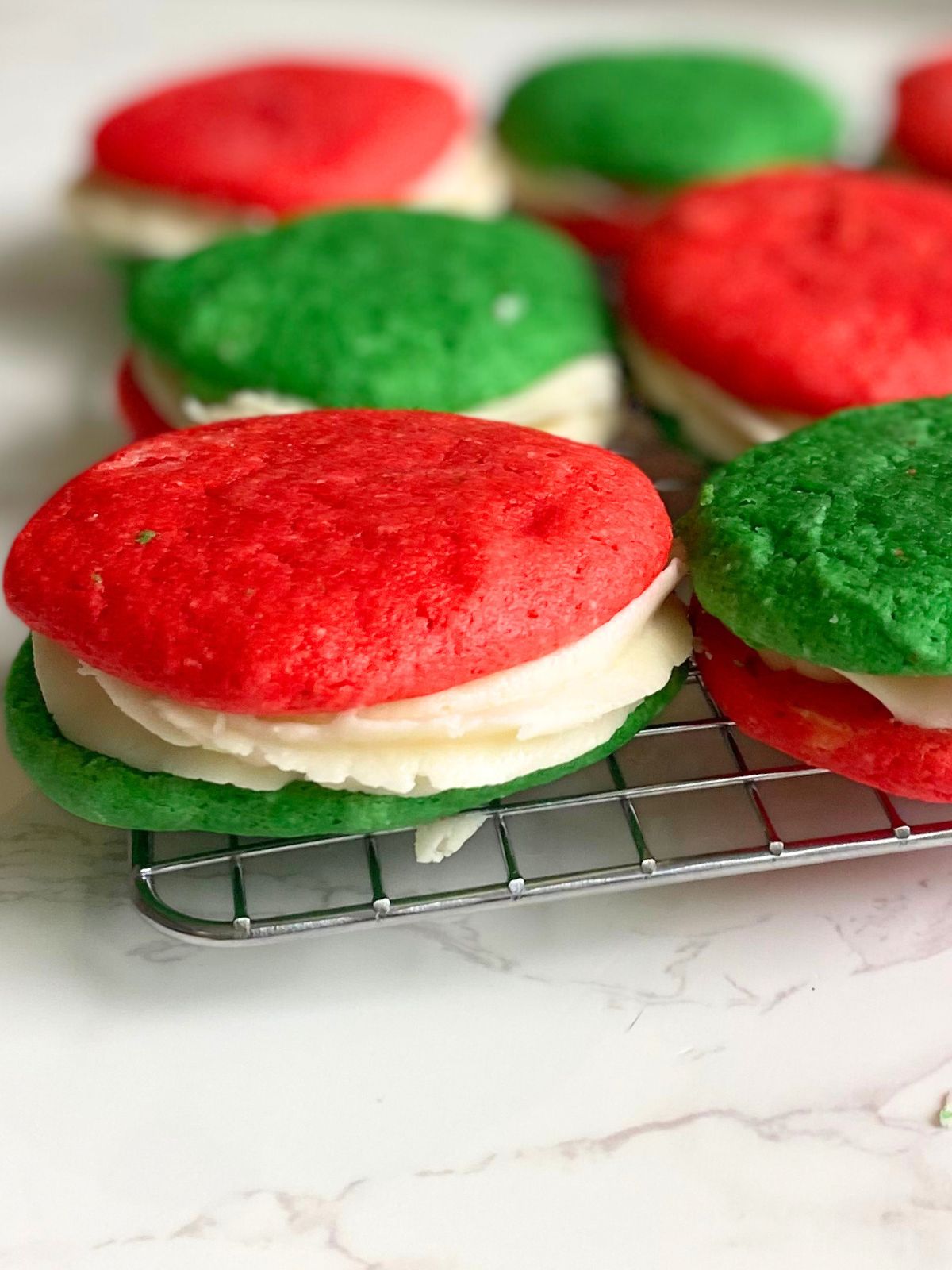 Christmas cake mix whoopie pies