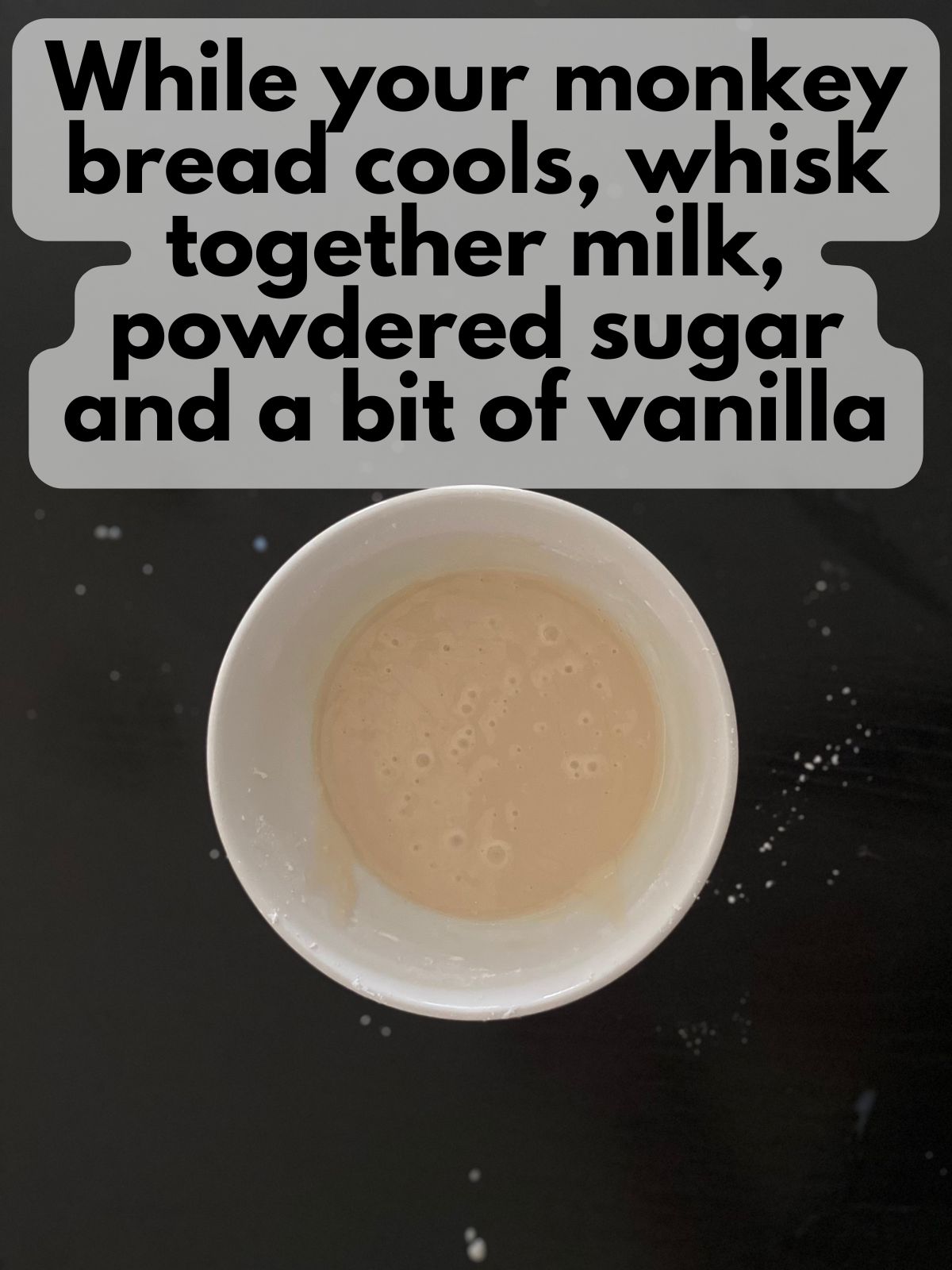 vanilla glaze in a bowl