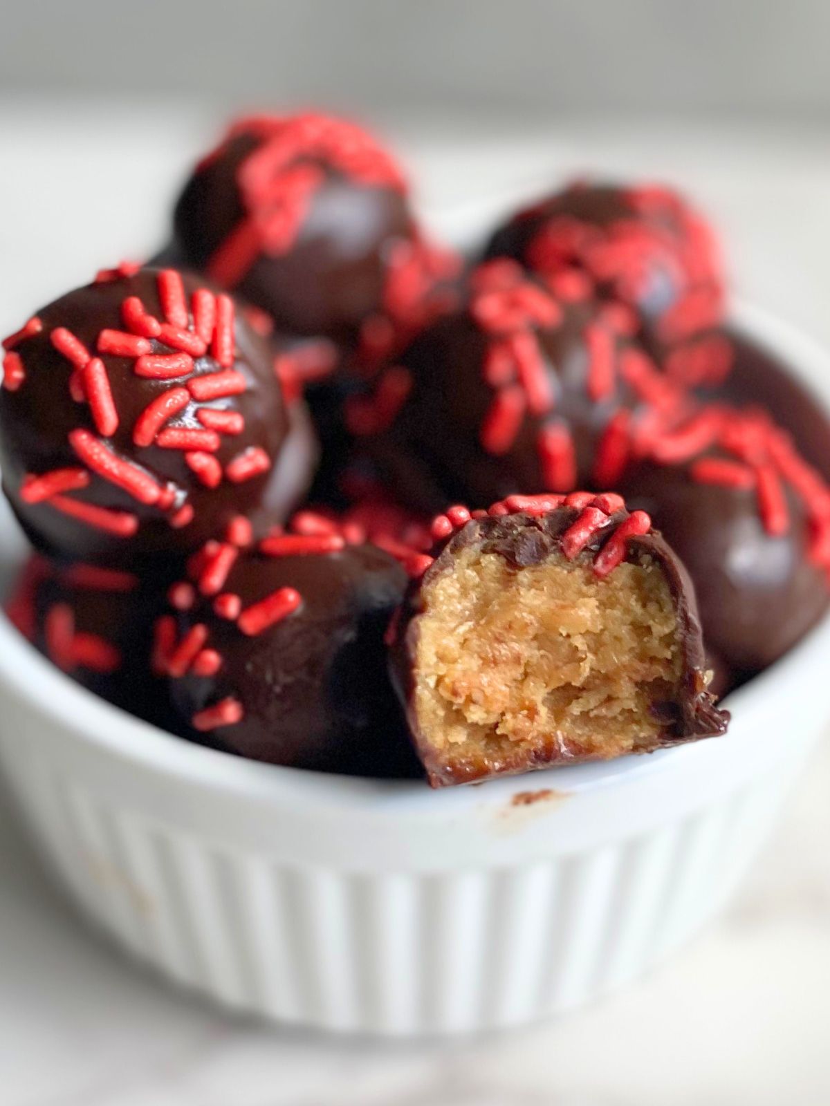 Christmas peanut butter balls
