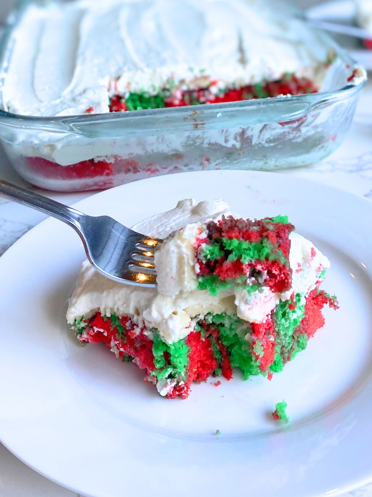Christmas poke cake