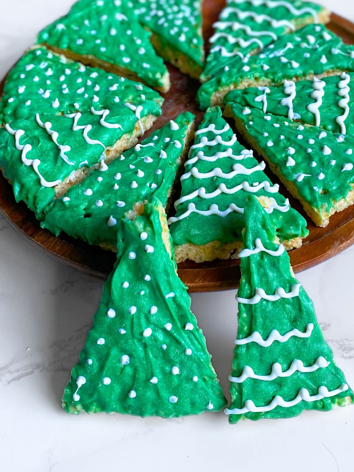Christmsa tree rice krispie treats