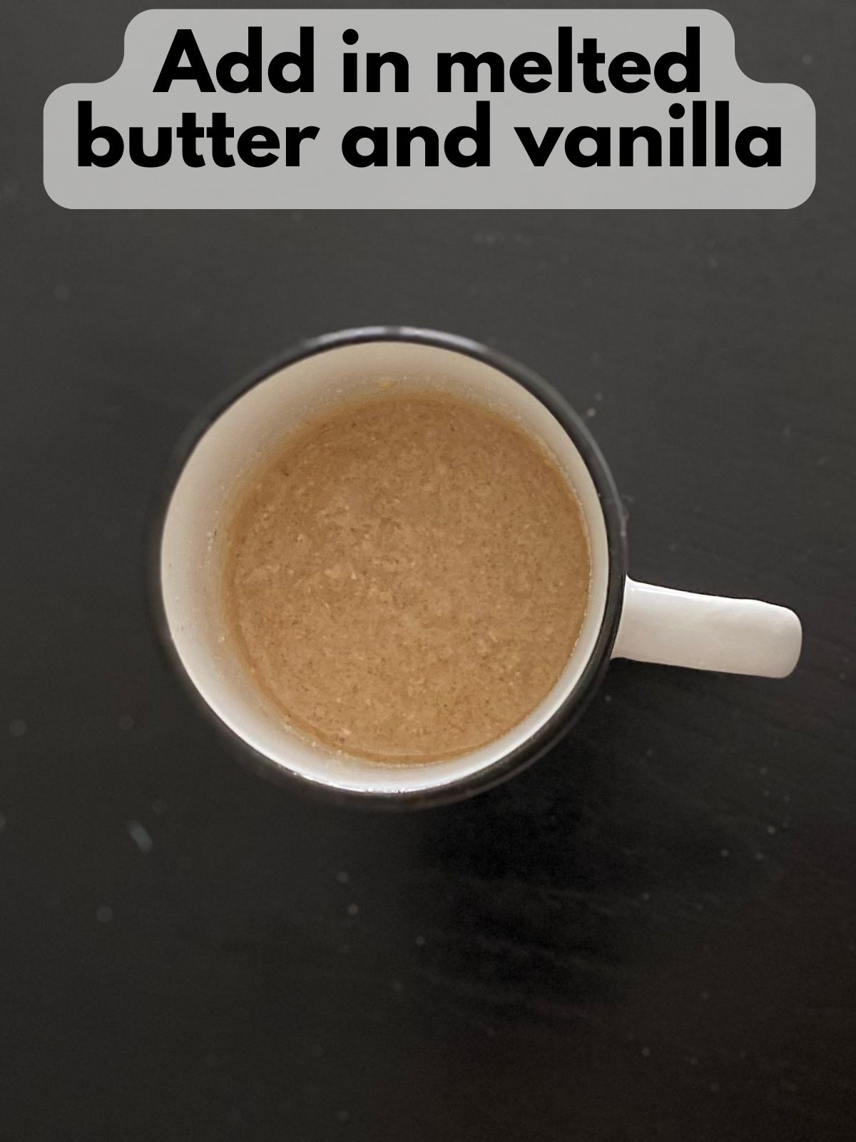 wet ingredients mixed with dry ingredients