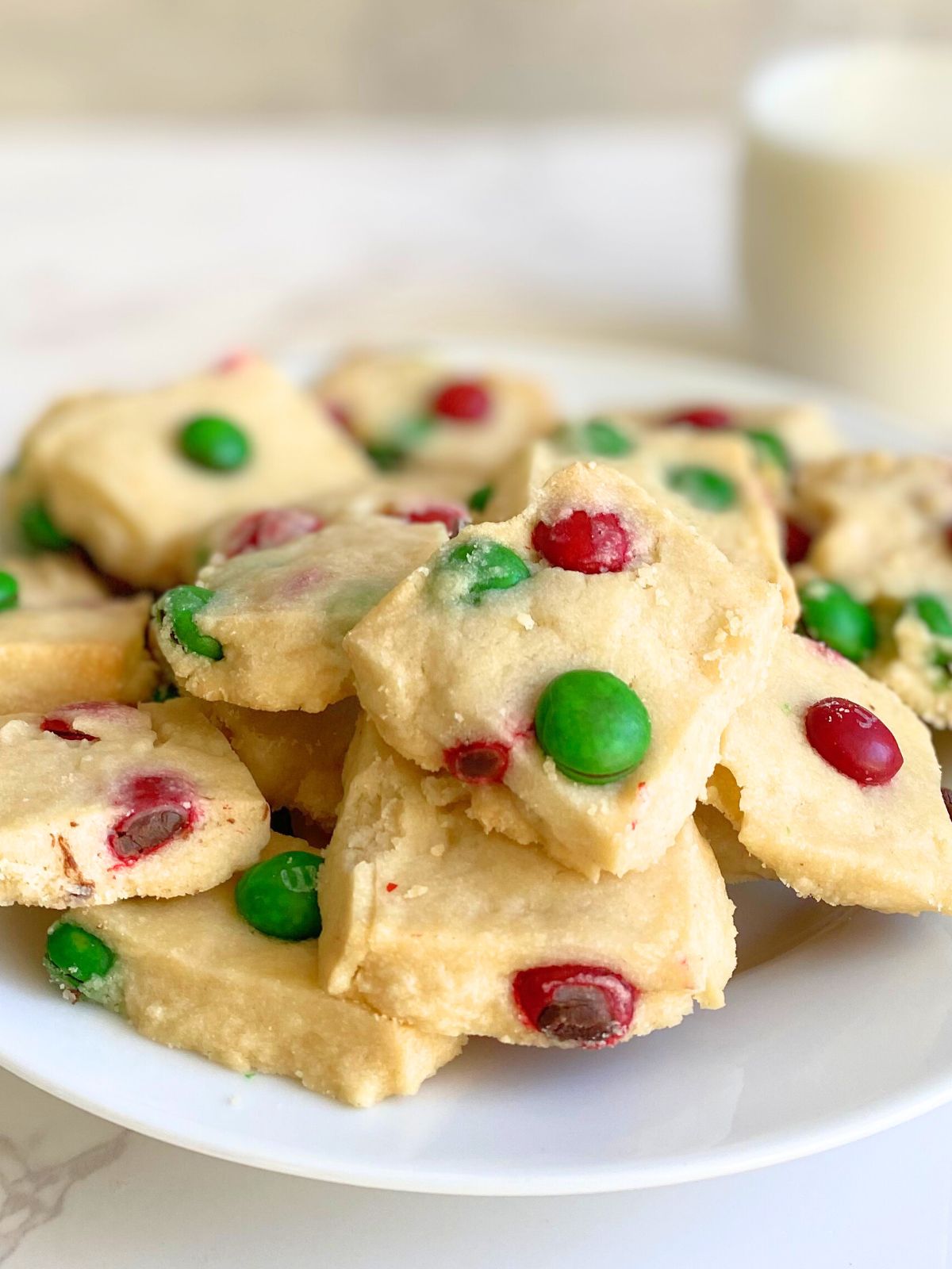 M&M shortbread bites