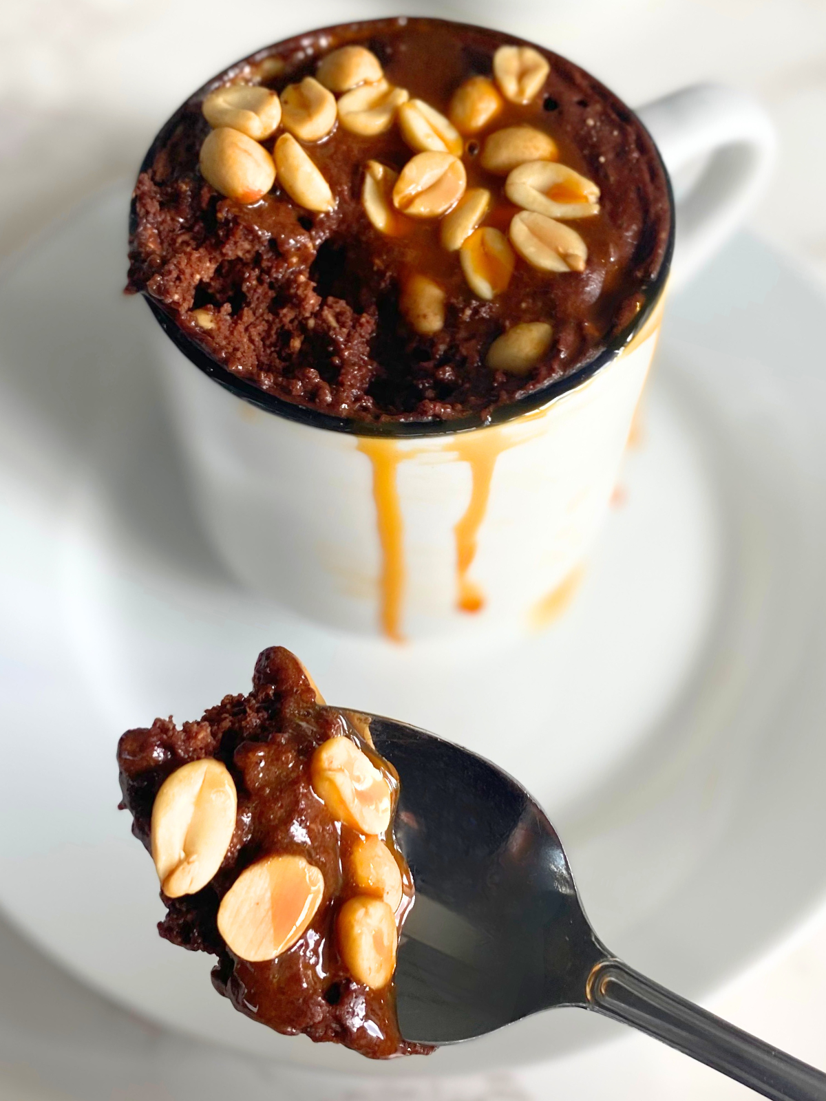 snickers protein mug cake