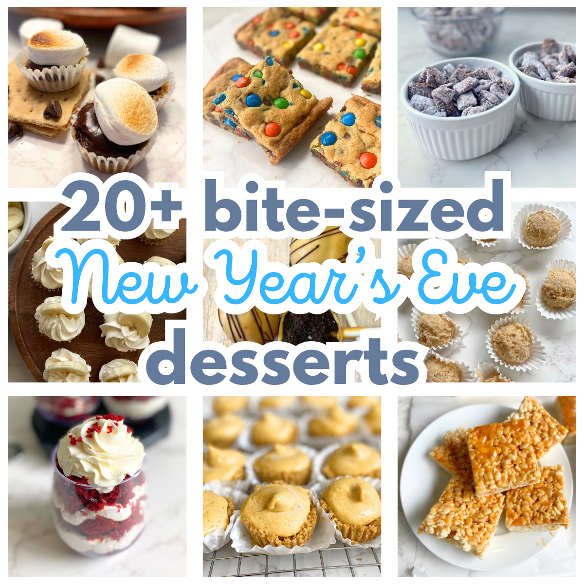bite sized new year's eve desserts