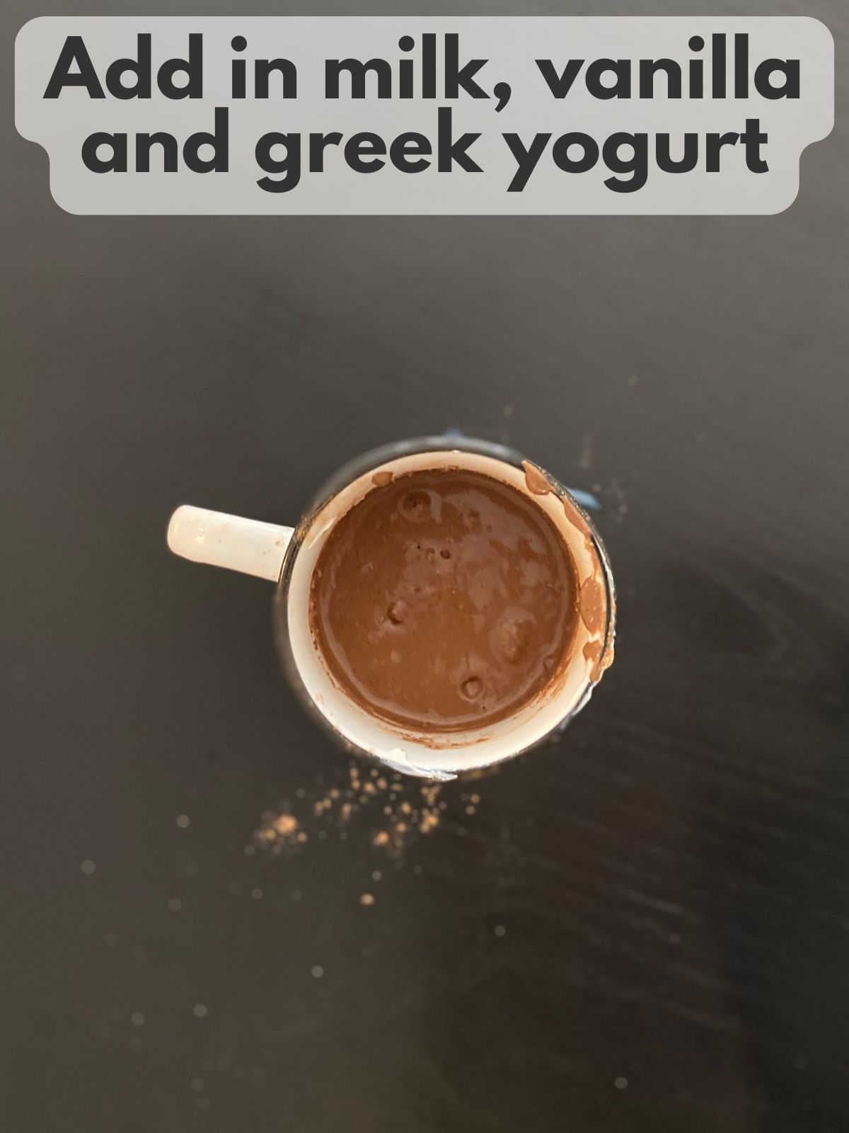 wet ingredients mixed with dry