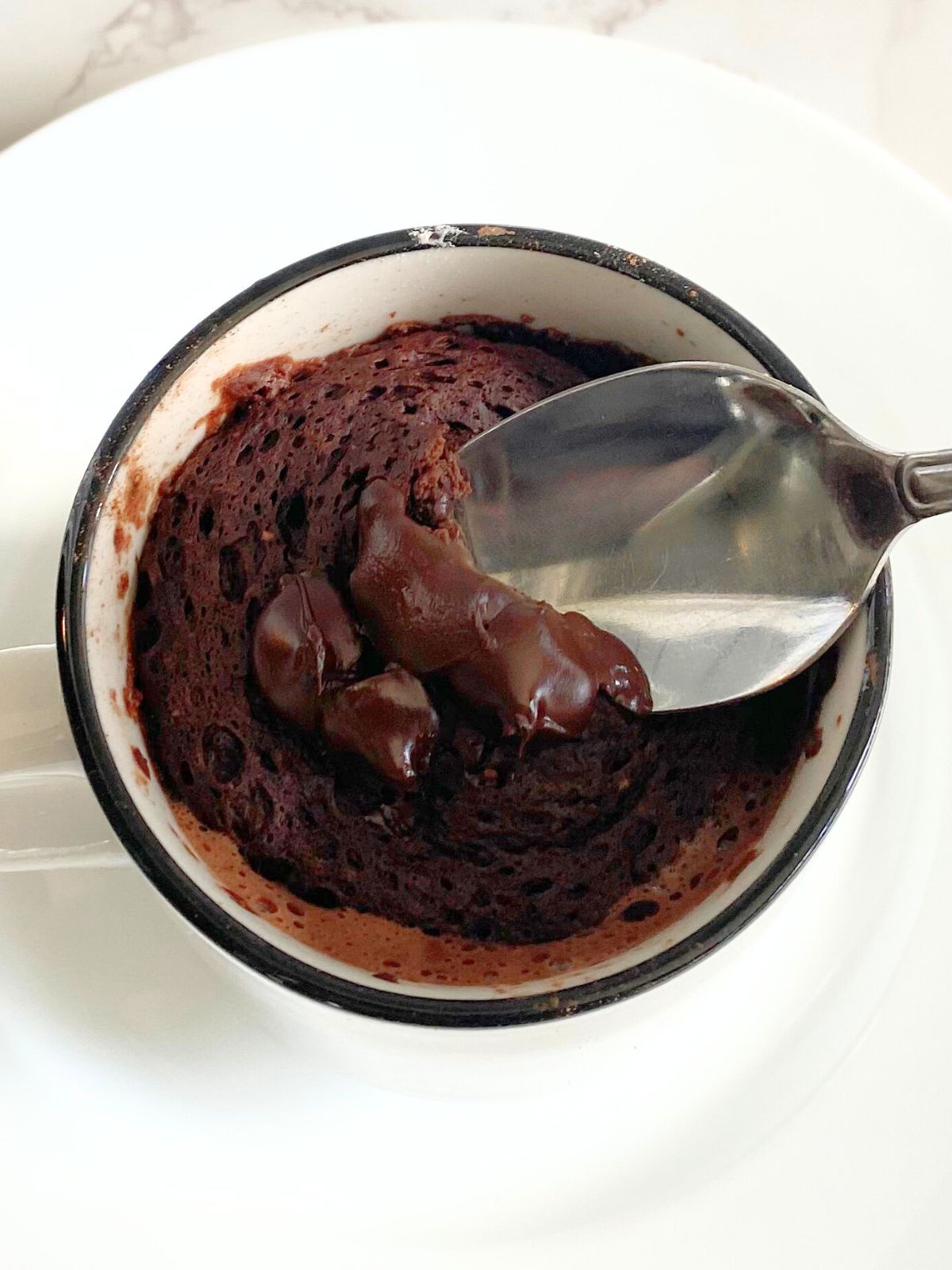 chocolate lava protein mug cake