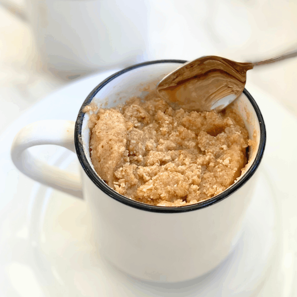 coffee cake protein mug cake