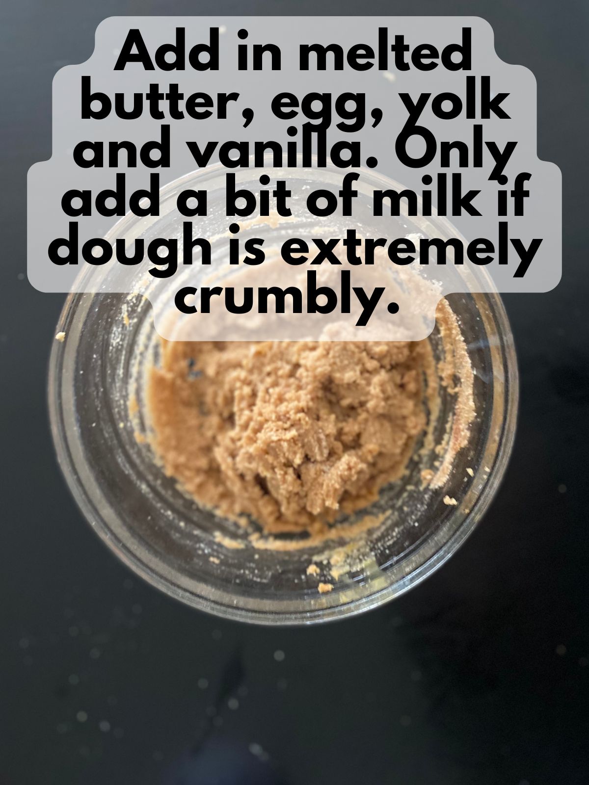 wet ingredients mixed into dry ingredients