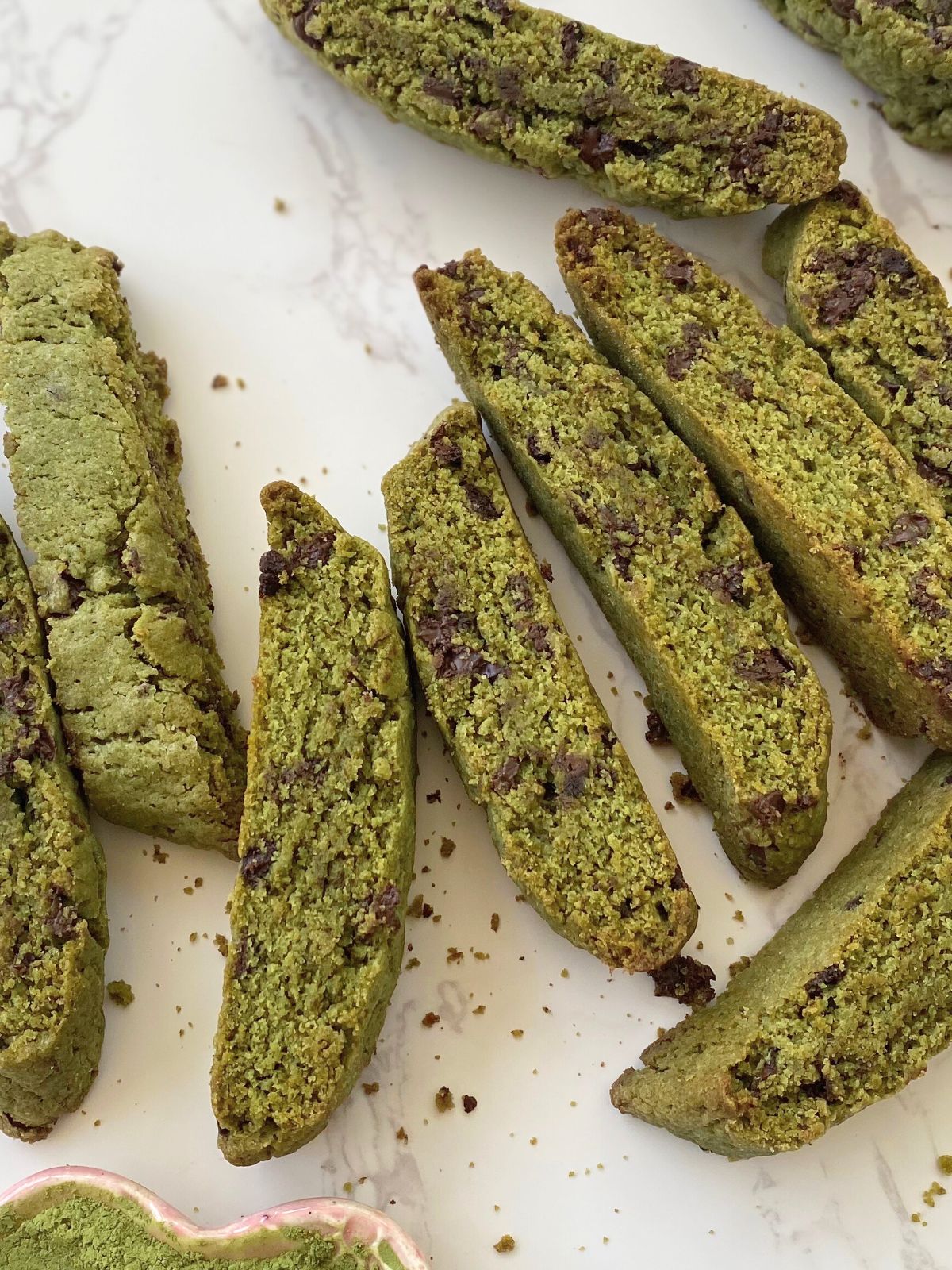 matcha biscotti