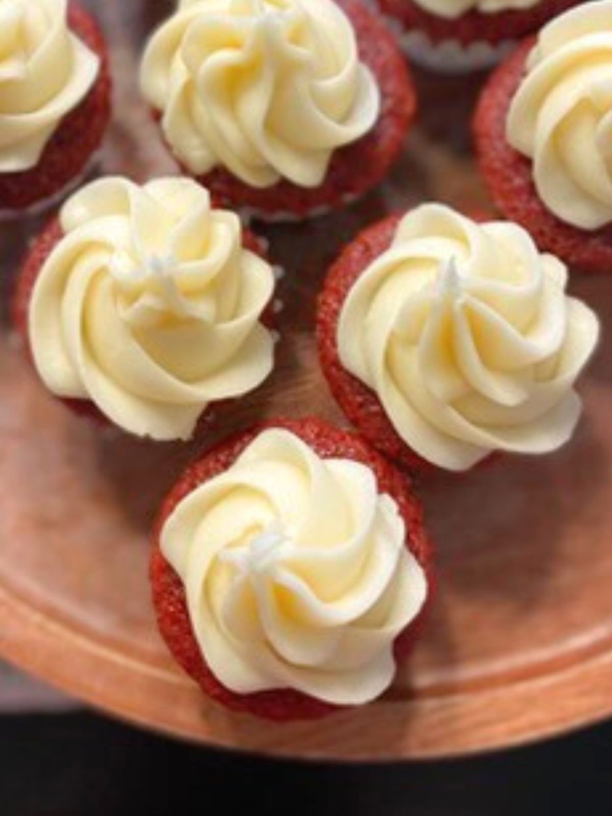 mini red velvet cupcakes