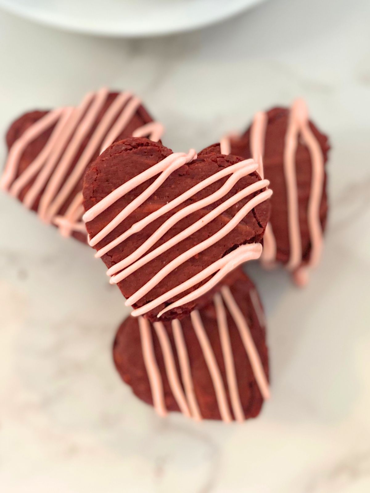 red velvet brownie hearts 