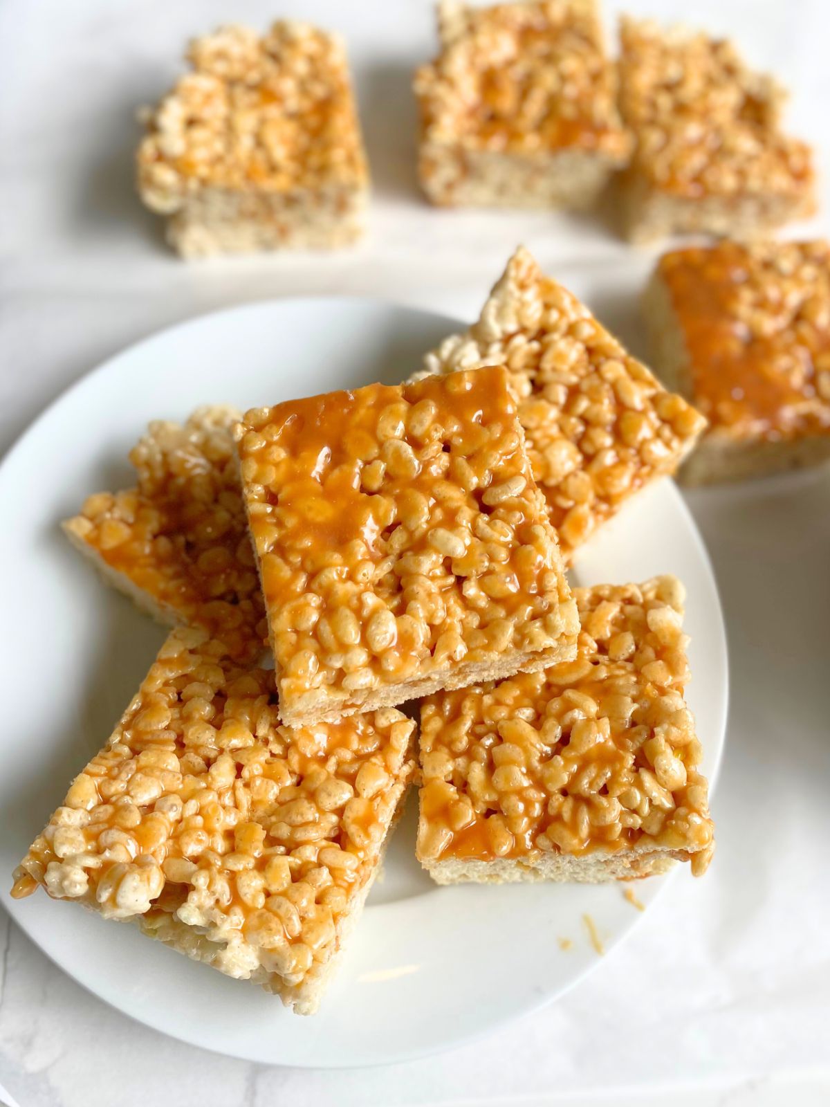 salted caramel rice krispie treats