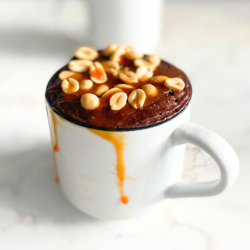 snickers protein mug cake