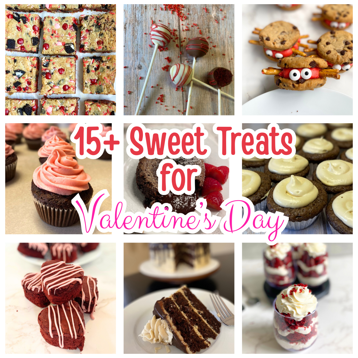 valentine's day sweet treats collage