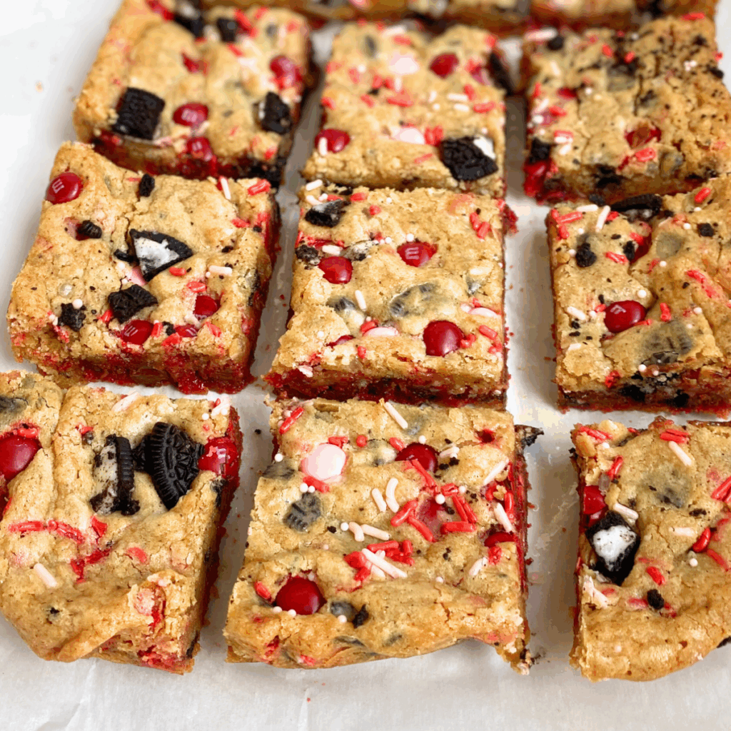 valentine's day blondies