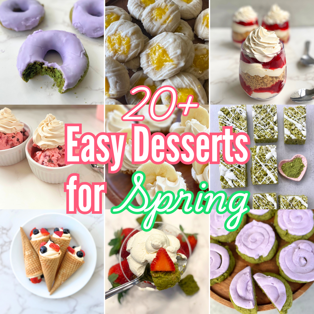 easy desserts for spring collage