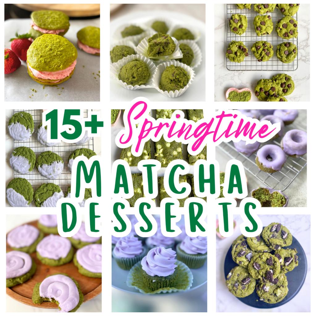 springtime matcha desserts