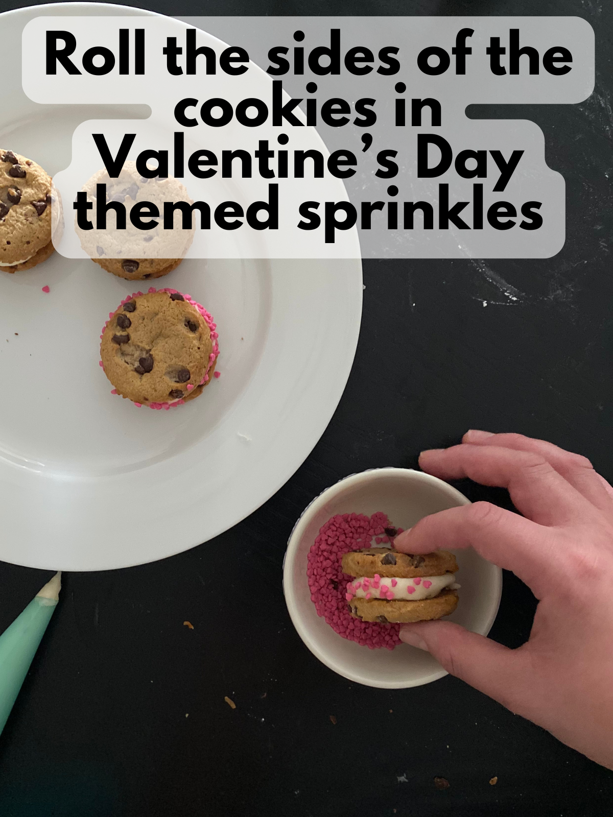 sandwich cookie rolled in sprinkles