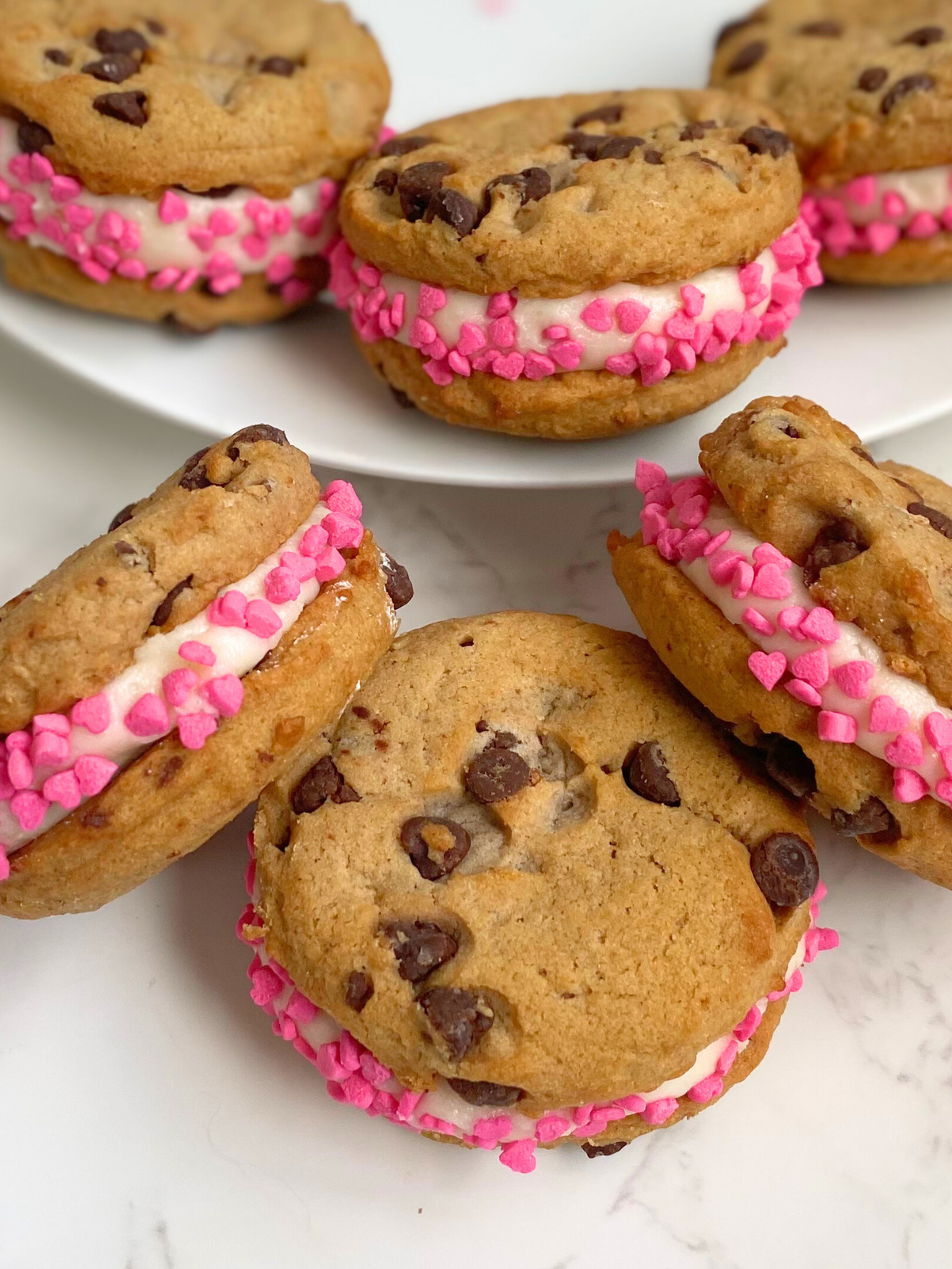 valentines day sprinkle sandwich cookies