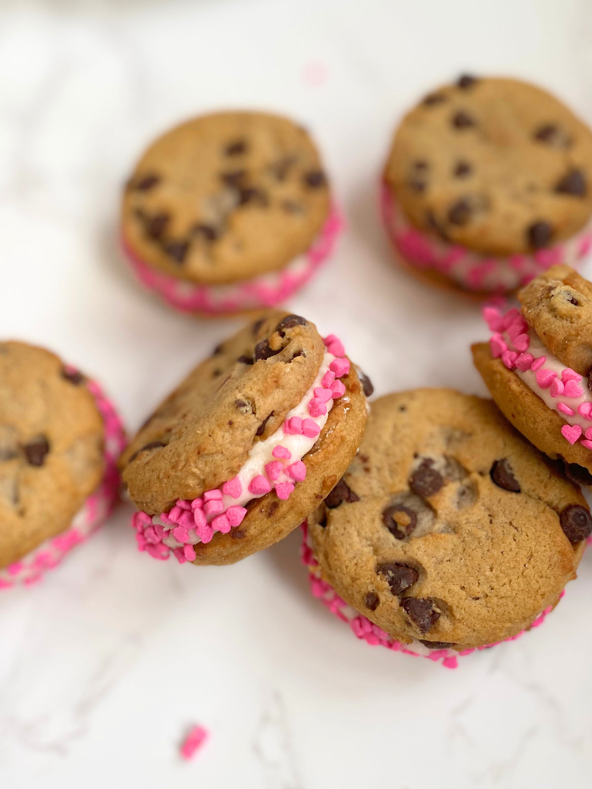 valentines day sprinkle sandwich cookies