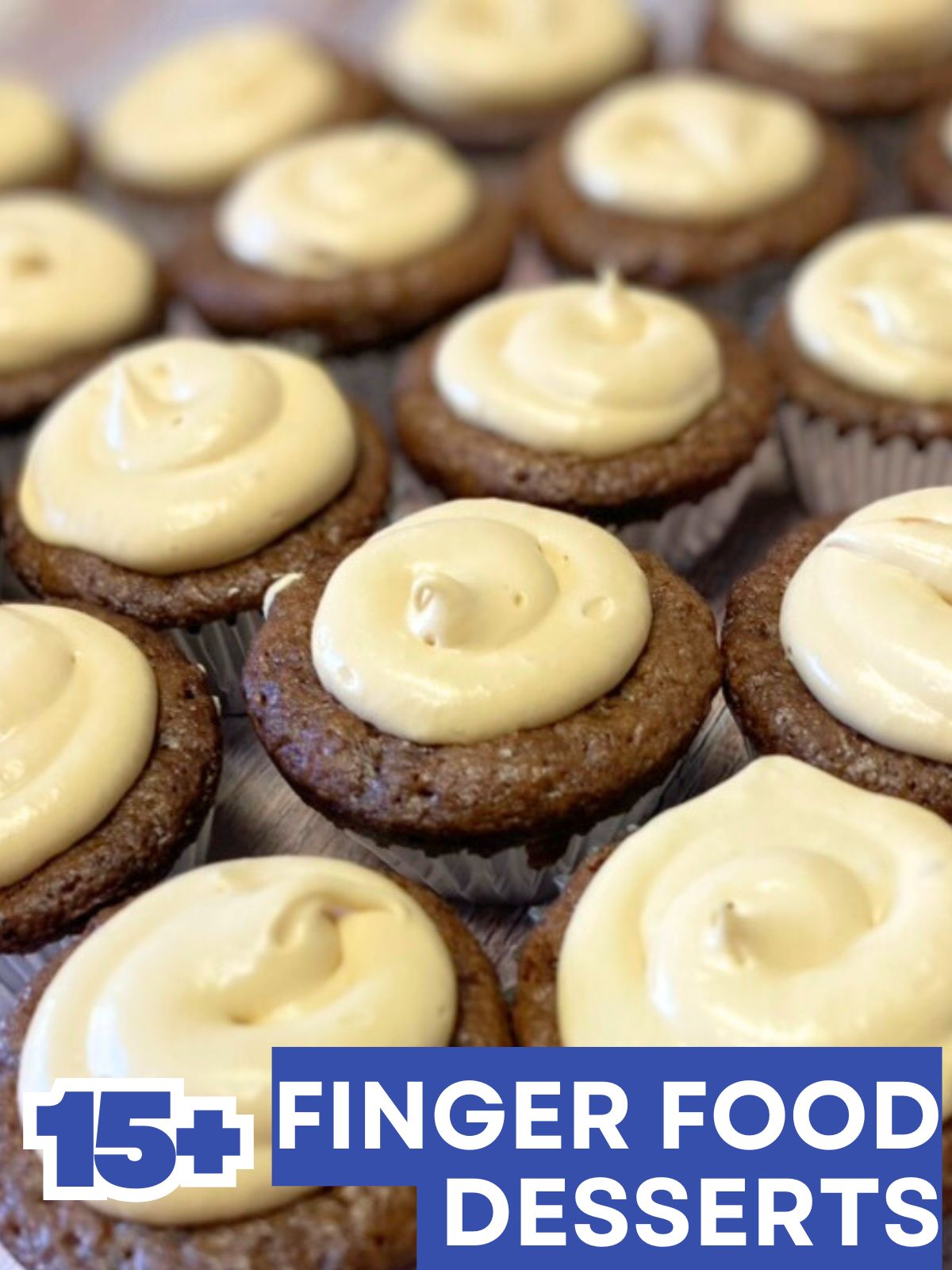brownie bites with whipped caramel ganache
