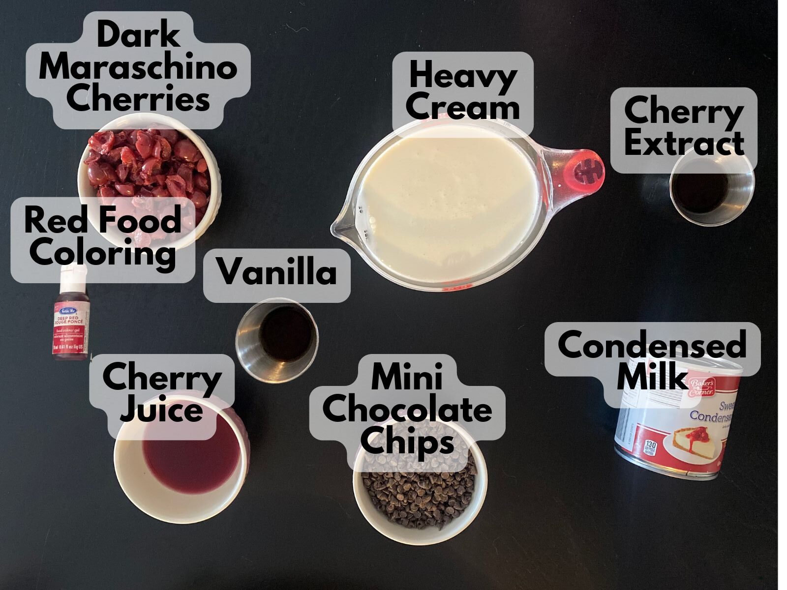 cherry chocolate ice cream ingredients