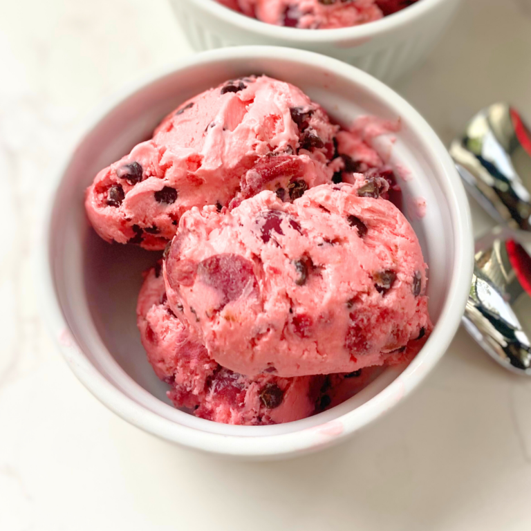 Super Easy Cherry Chocolate Ice Cream