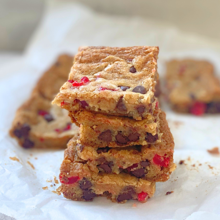 Chocolate Chip Cherry Cookie Bars