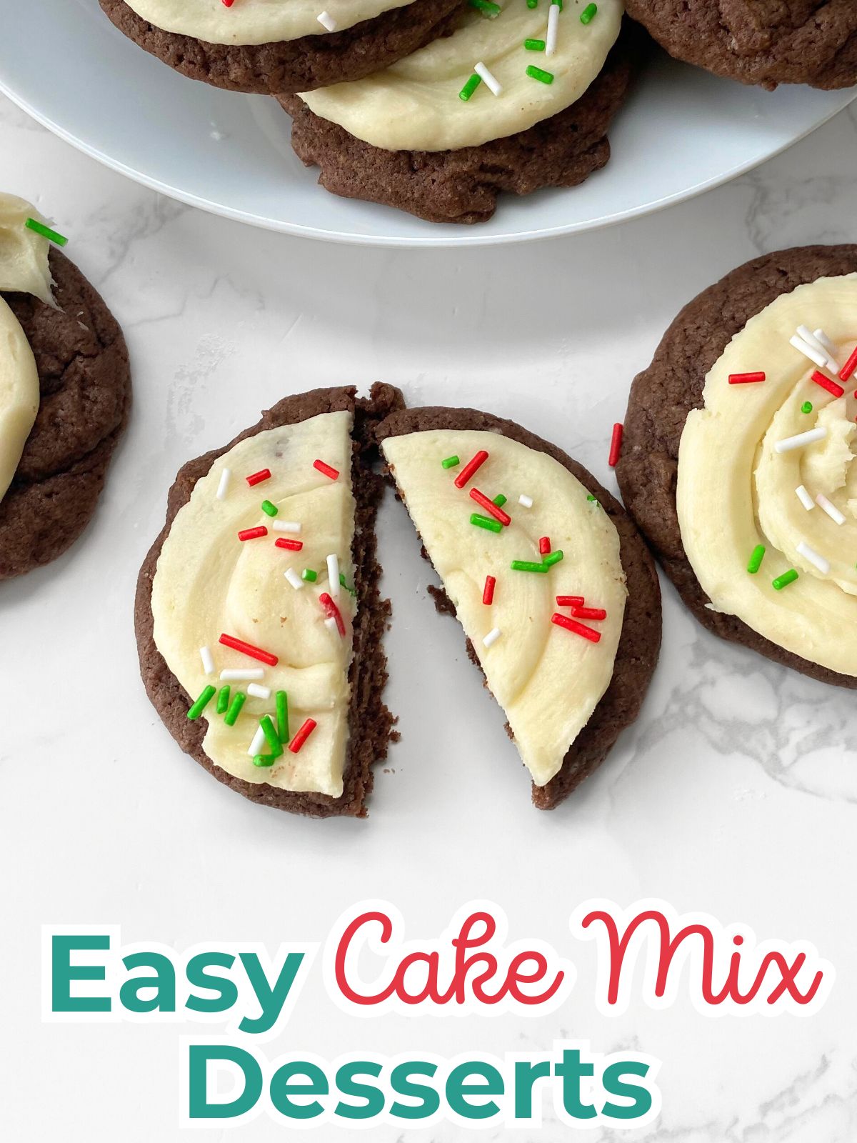 chocolate frosted cake mix cookies