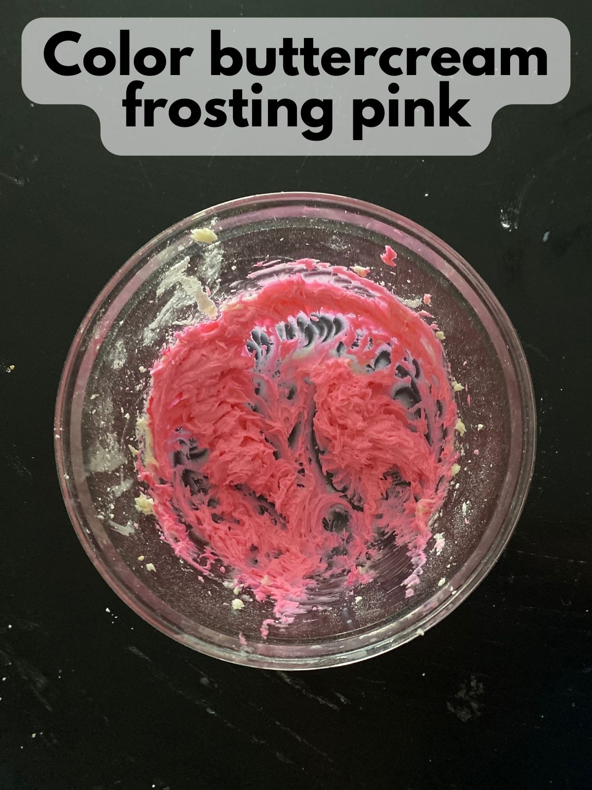 buttercream frosting colored pink