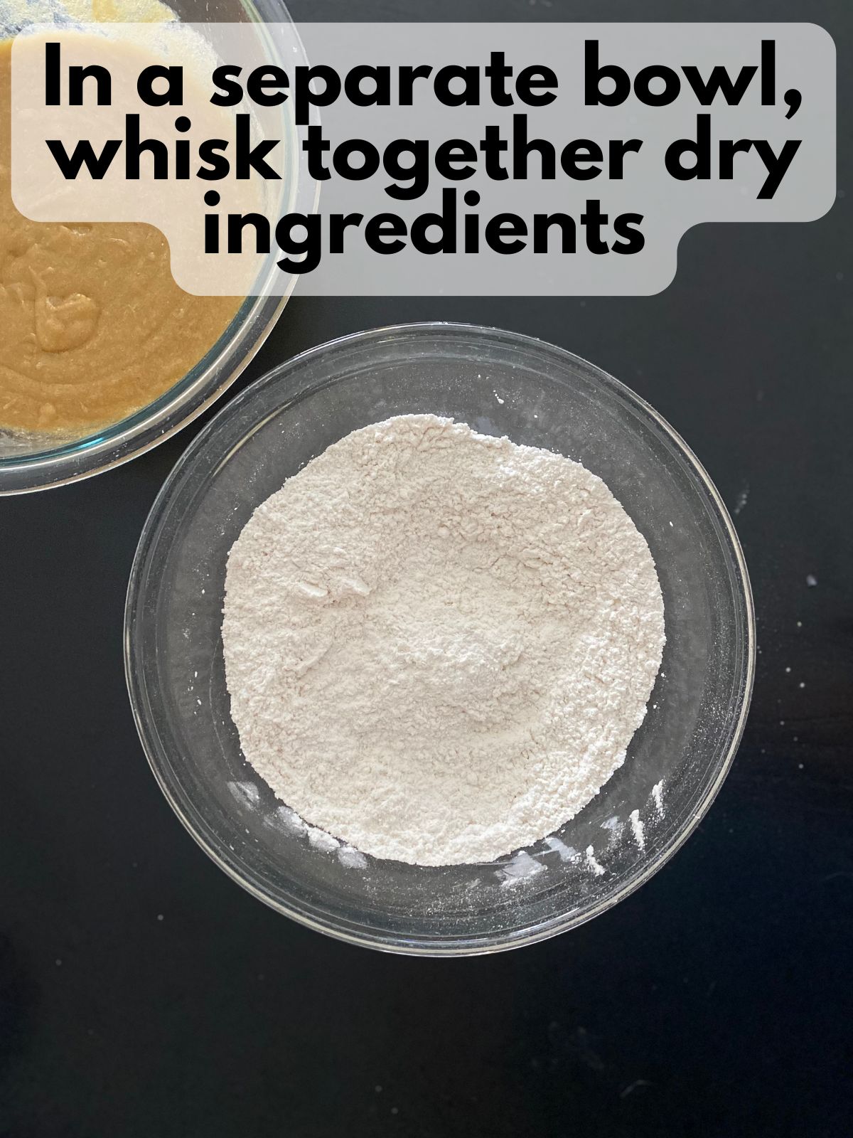 dry ingredients mixed in a separate bowl