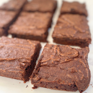 homemade fudgy brownies