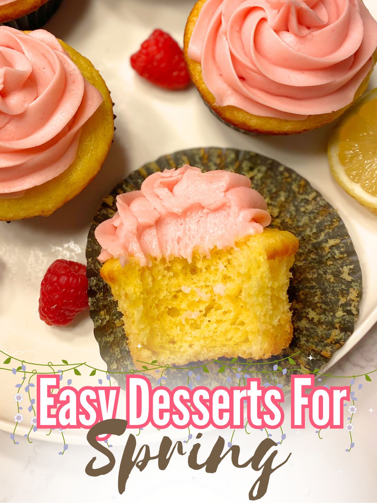 lemon raspberry box mix cupcakes