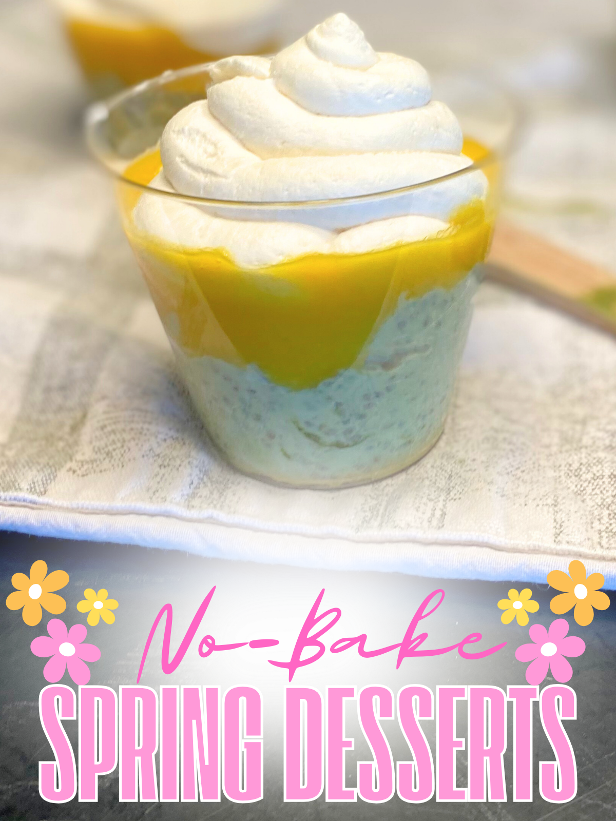 mango matcha chia pudding