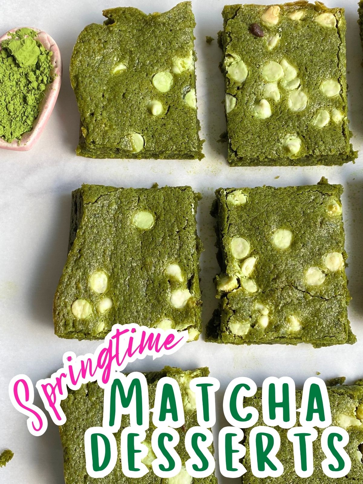 matcha blondies