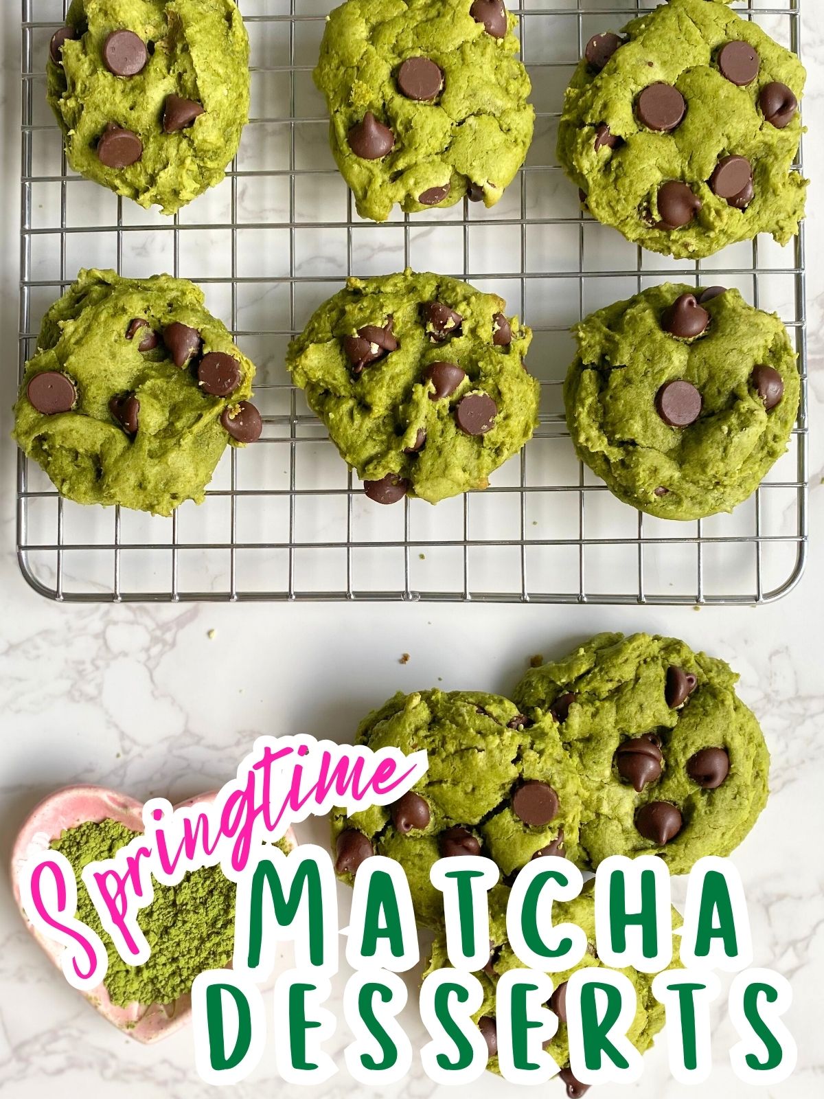 matcha cake mix cookies