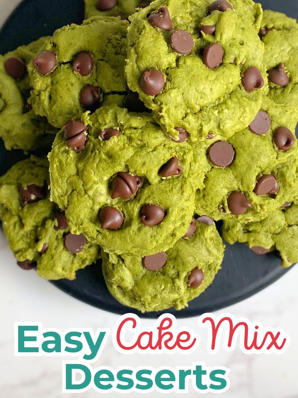 matcha cake mix cookies