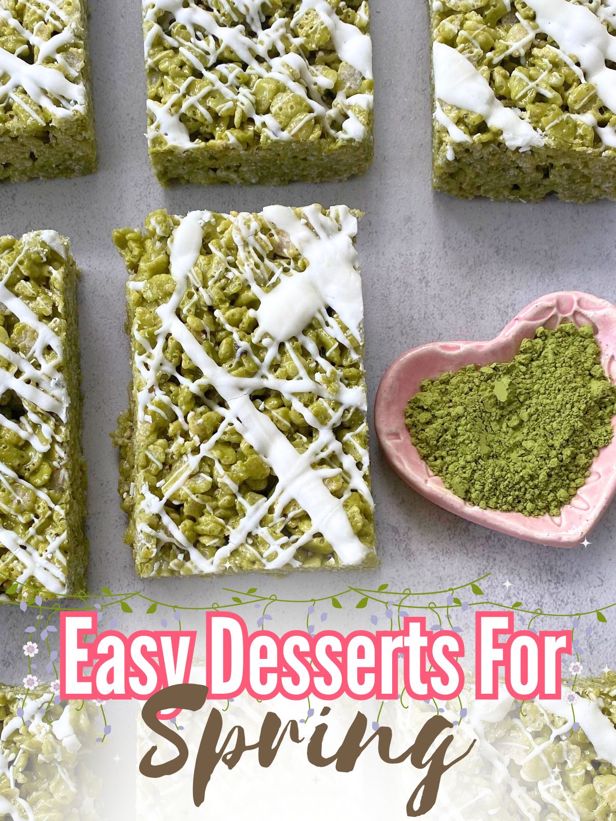 matcha rice krispie treats