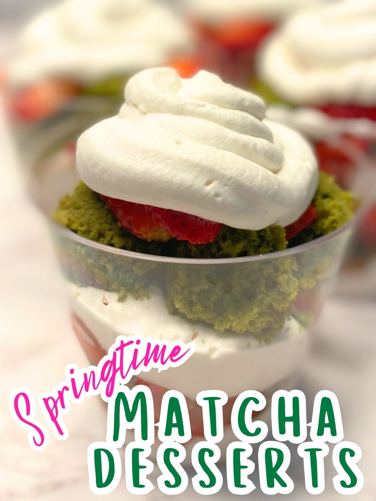 matcha strawberry shortcake