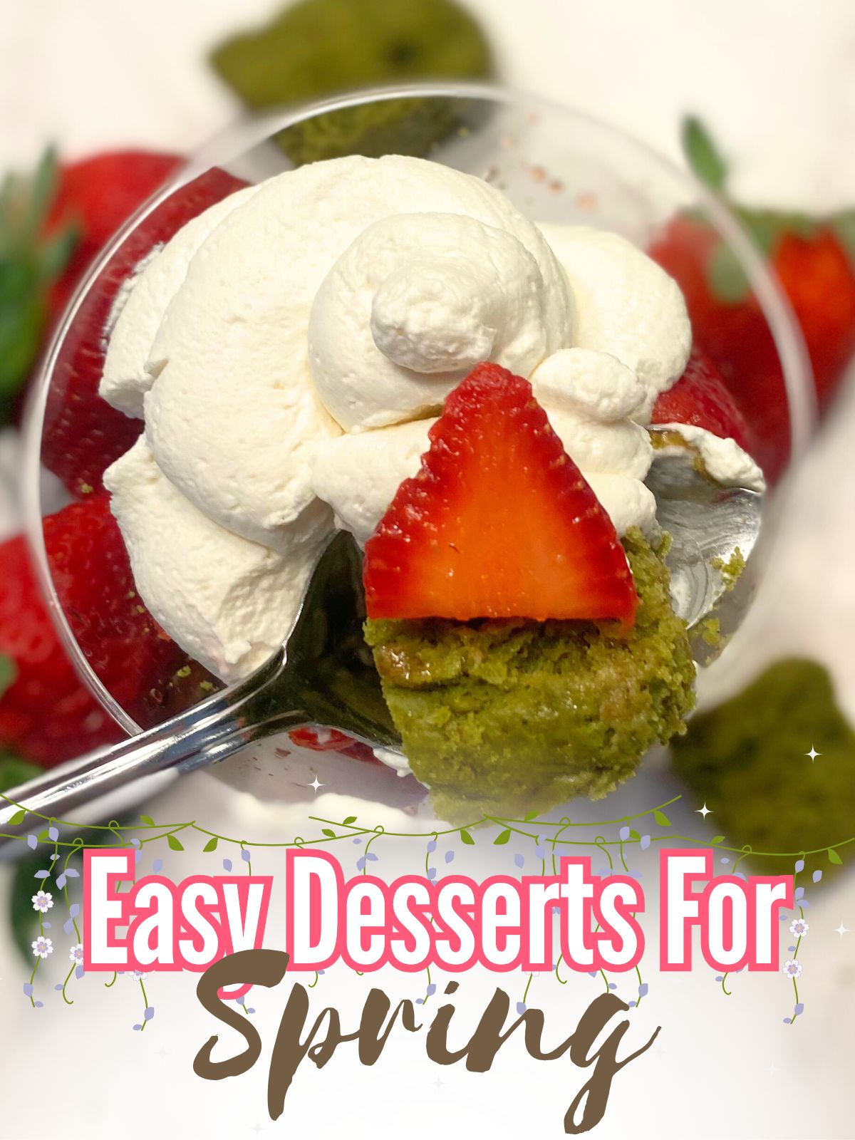 matcha strawberry shortcake