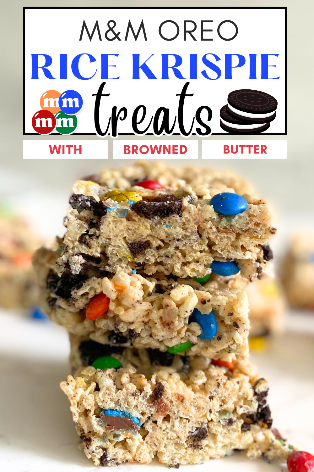 M&M oreo rice krispie treats