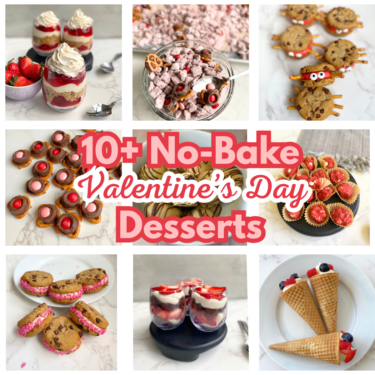 no bake valentine's day desserts Pin
