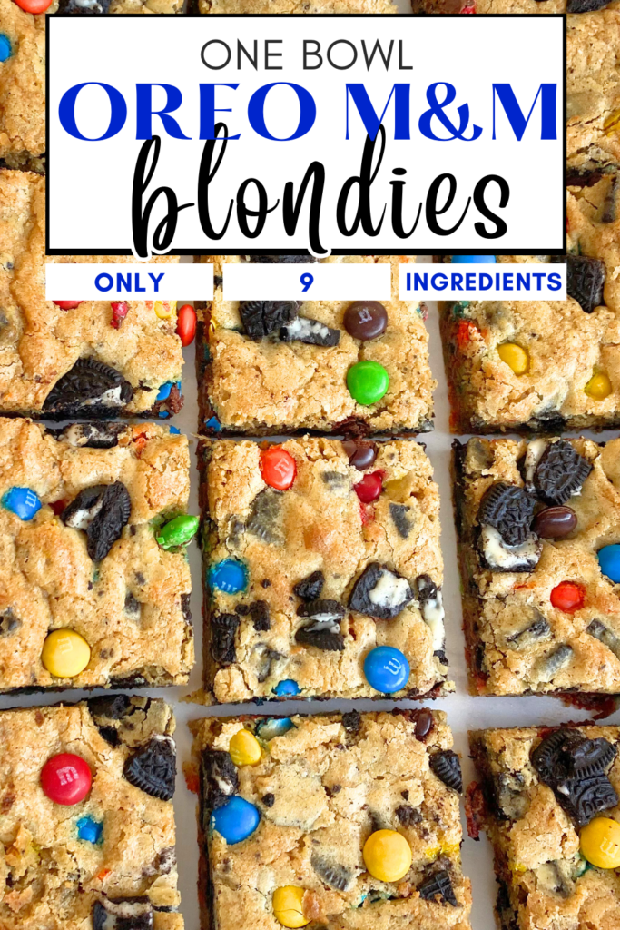 oreo M&M blondies pin