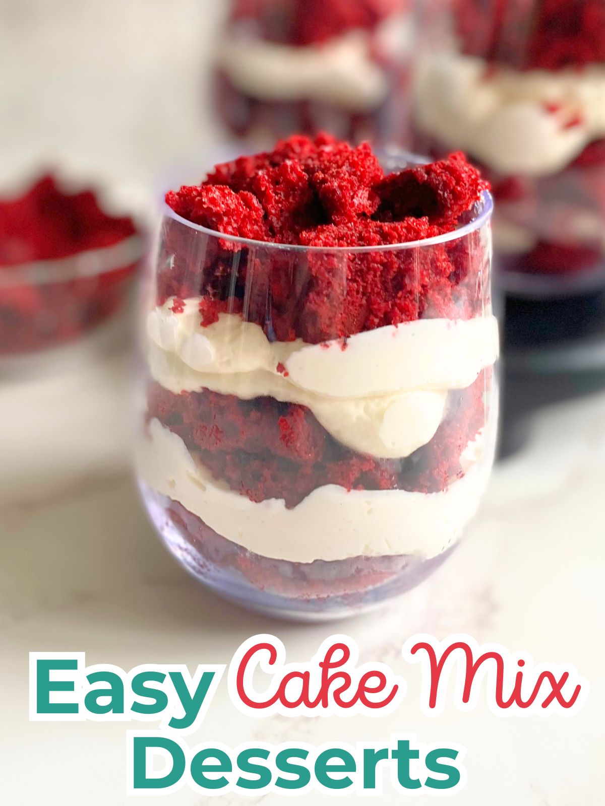 red velvet cheesecake parfaits
