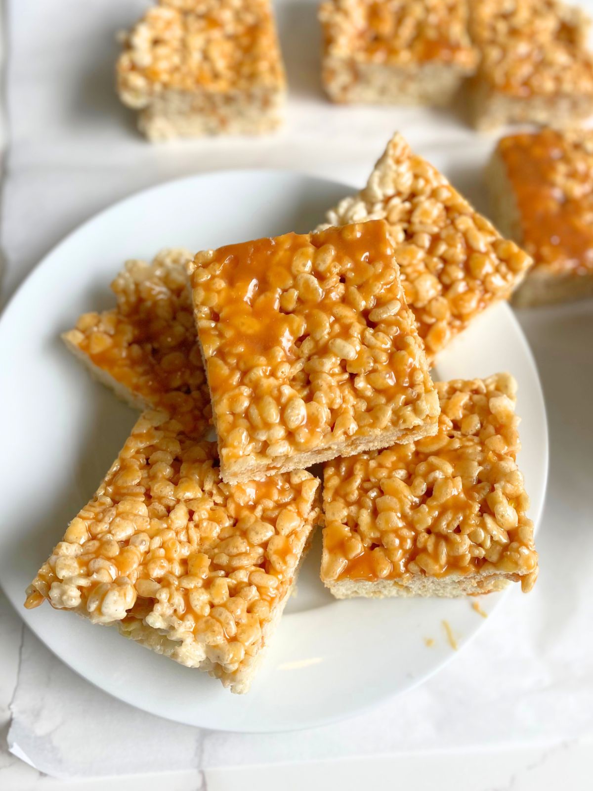 salted caramel rice krispie treats